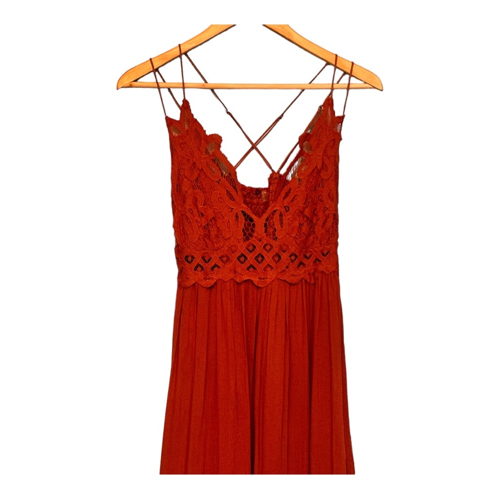 Free People Adelia Maxi Dress Rose Color Size Medium - Picture 3 of 10